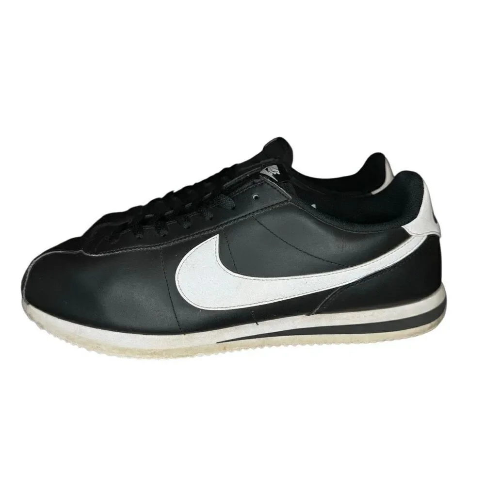 Nike Cortez Men’s Size 13 Black White Sneakers Lace Up Shoes DM4044-001